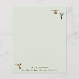 Lámina Papel de estacionamiento del colibrí verde persona