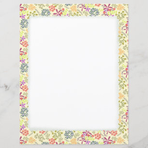 Lámina Papel de estatificación de crema floral brillante