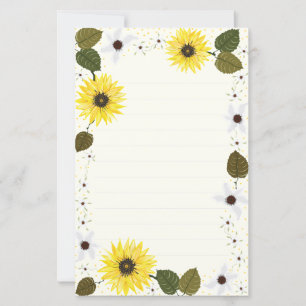 Lámina Papel de estatificación personal de girasol