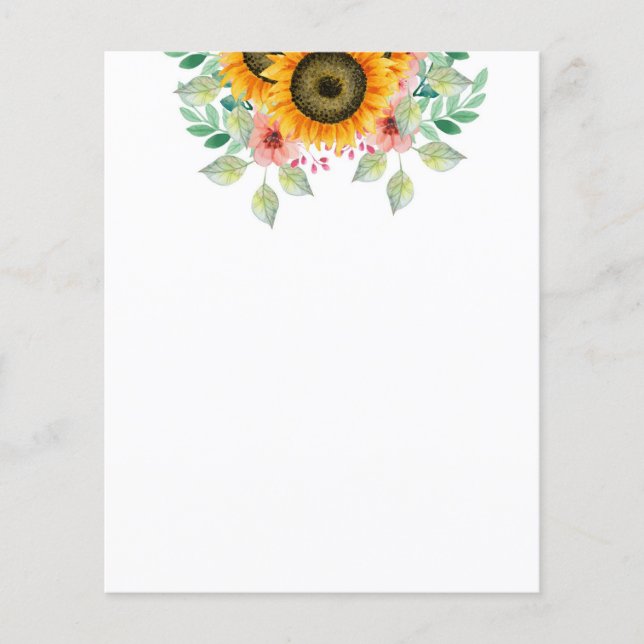 Lámina Papel de estatificación personal de girasol (Anverso)
