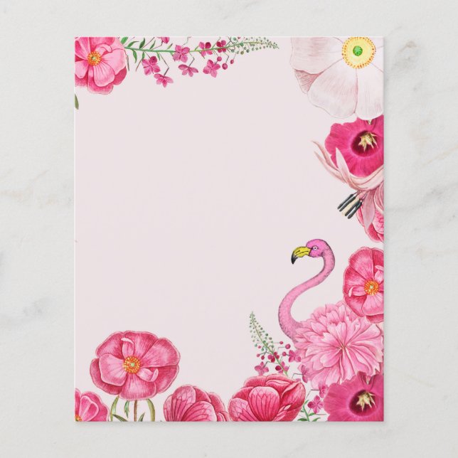 Lámina Papel de flamingo rosa exótico (Anverso)