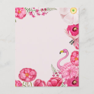 Lámina Papel de flamingo rosa exótico