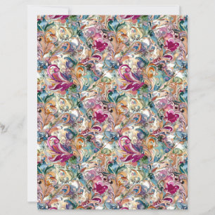 Lámina Papel de fondo con patrón floral barroco