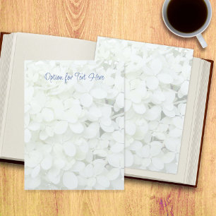 Lámina Papel de fondo floral de flores blancas