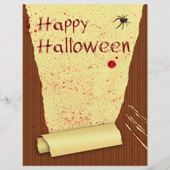 Lámina Papel de fondo sangriento de Halloween (Anverso)
