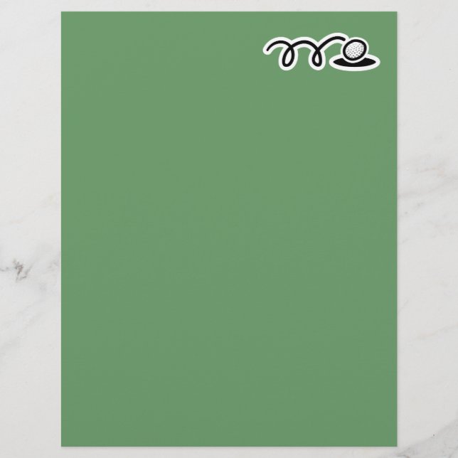 Lámina Papel de golf con bola de personalizado (Anverso)