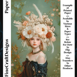 Lámina Papel de hélice extravagante para la cabeza floral