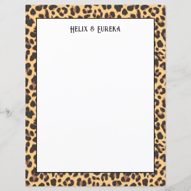 Lámina Papel de impresión de leopardo de Safari salvaje (Anverso)