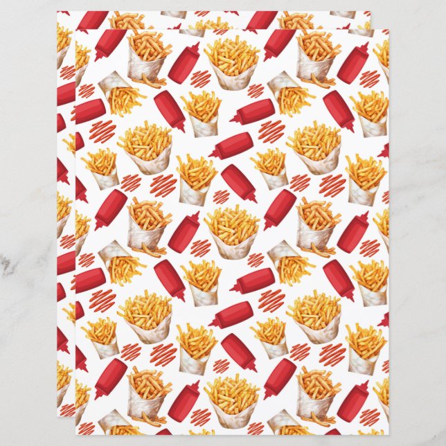 Lámina Papel de Ketchup y Scrapbook francés (Anverso / Reverso)