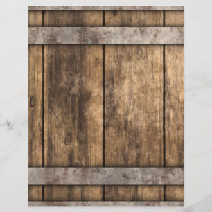 Lámina Papel de la artesanía de las placas de madera rust