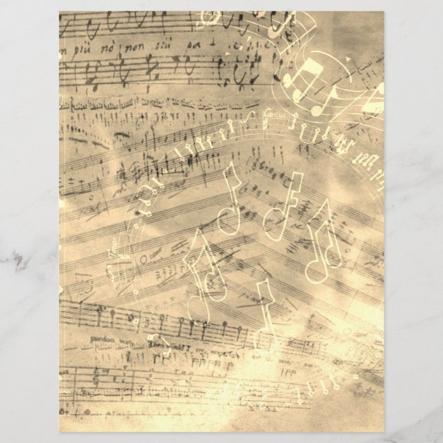 Lámina Papel de la Bolsa de Oro del Collage de Música de  (Anverso)