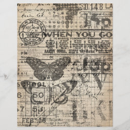 Lámina Papel de la caja de chatarra desgarradora vintage 