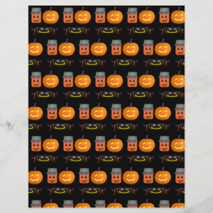 Lámina Papel de la canilla de calabaza de Halloween