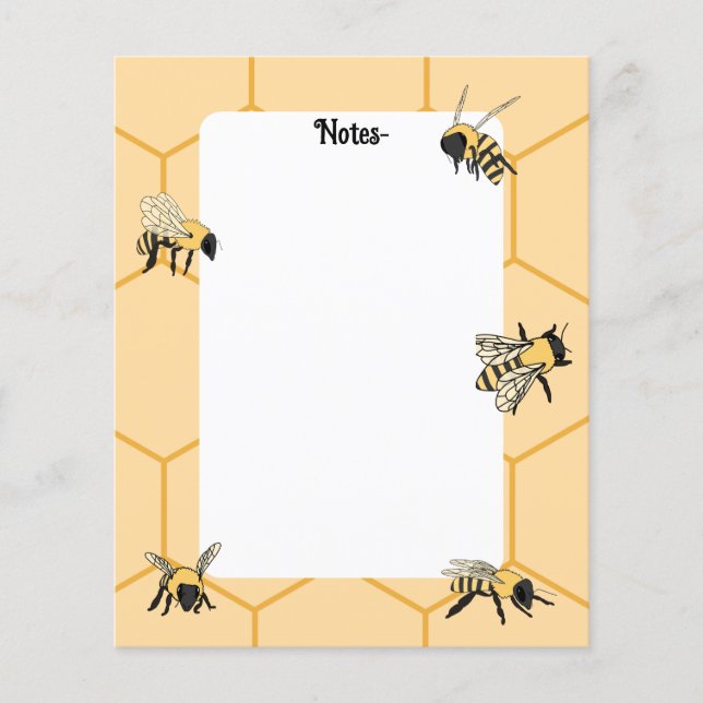 Lámina Papel de la granja abeja de abejas (Anverso)