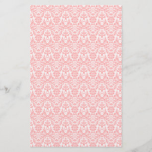 Lámina Papel de la grúa de Damasco rosa y blanco