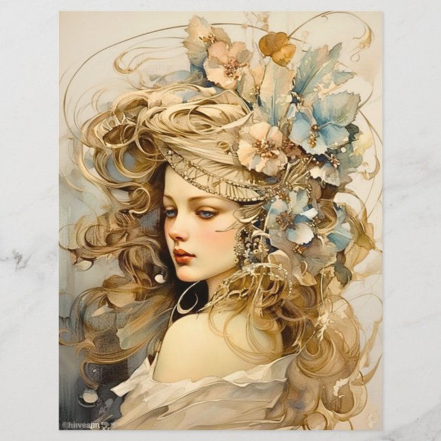 Lámina Papel de la guía de la elegancia de la dama (Anverso)