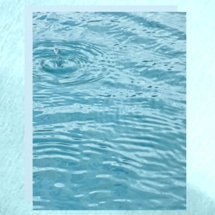 Lámina Papel de la guía de precipitaciones del agua azul