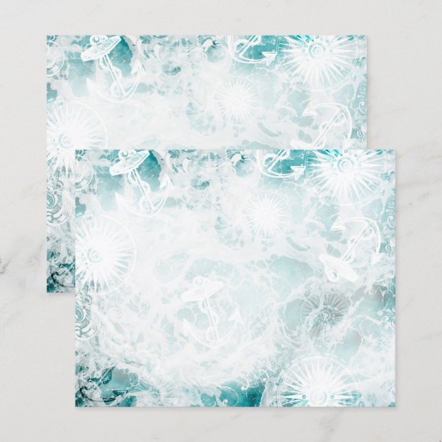 Lámina Papel de la libreta de arcadas náuticas de dos lad (Anverso / Reverso)