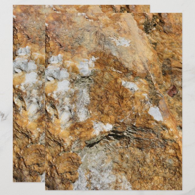 Lámina Papel de la naturaleza de la piedra marrón dorada (Anverso / Reverso)