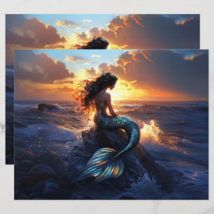 Lámina Papel de la sirena de sol