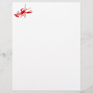 Lámina Papel de langosta rojo   Papel de escritura de Sea
