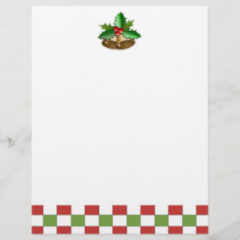 Lámina Papel de las campanas y los Navidades holly