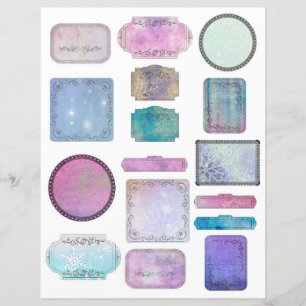 Lámina Papel de las etiquetas del libro de álbumes mágico