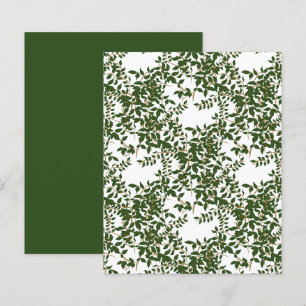 Lámina Papel de libro blanco de cartón verde oscuro de ja