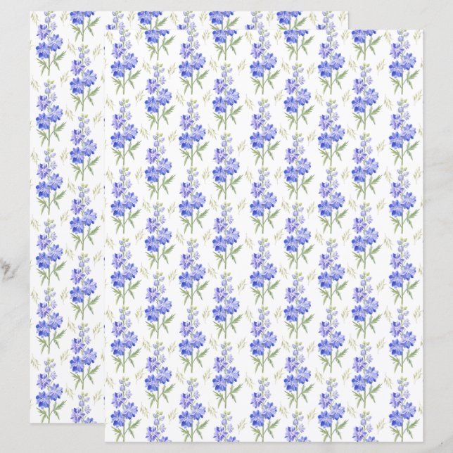 Lámina Papel de libro de cricket de Larkspur (Anverso / Reverso)