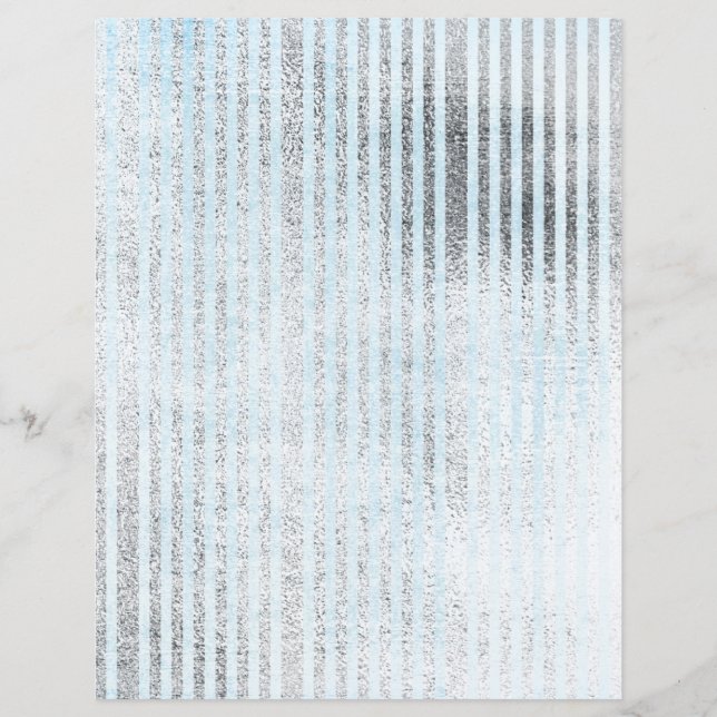 Lámina Papel de libro de cuadernillo de rayas de plata y  (Anverso)