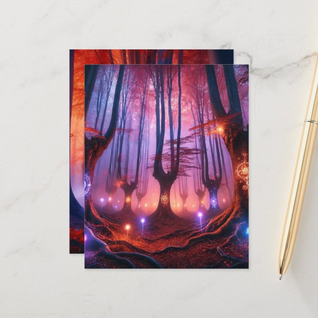 Lámina Papel de libro de cuadernillo para el bosque de Wh (Anverso/Reverso In Situ)