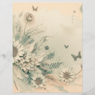 Lámina Papel de libro de raspado vintage de la revista ba