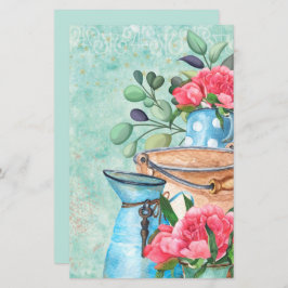 Lámina Papel de libro de recortes de color de agua de col