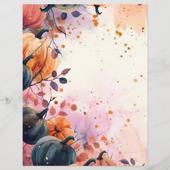 Lámina papel de libro de recortes de patrones de caída de (Anverso)