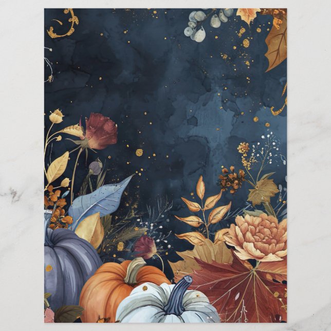 Lámina papel de libro de recortes de patrones de caída de (Anverso)