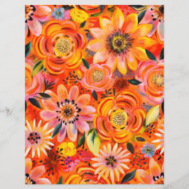 Lámina papel de libro de recortes de patrones de flores n