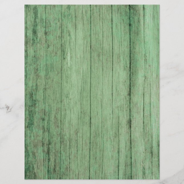 Lámina Papel de Madera Verde Rústico Deteriorado (Anverso)