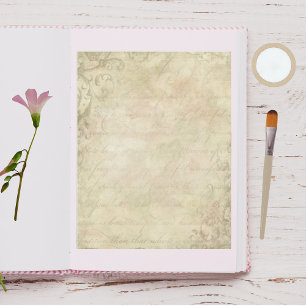 Lámina Papel de manual de escritura romántica