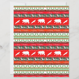 Lámina Papel de manualidad de Navidad en el bosque