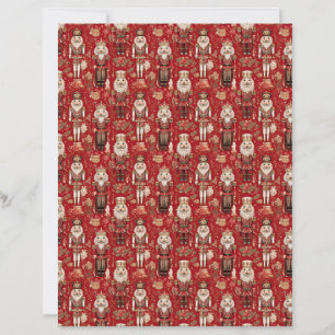 Lámina Papel de manualidades de Navidad con patrón de cas