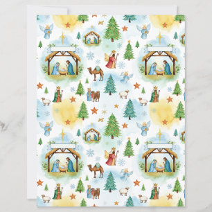 Lámina Papel de manualidades de Navidad de Natividad