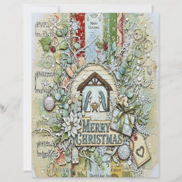 Lámina Papel de manualidades de Navidad del Nacimiento