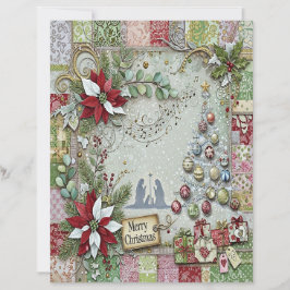 Lámina Papel de manualidades de Navidad del Nacimiento