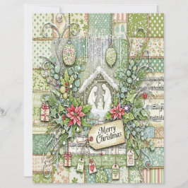 Lámina Papel de manualidades de Navidad del Nacimiento