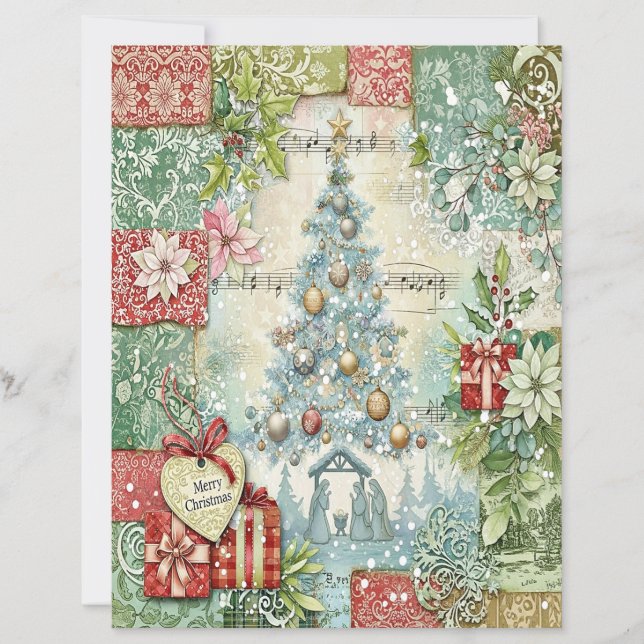 Lámina Papel de manualidades de Navidad Natividad (Anverso)