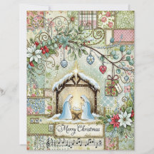 Papel de manualidades de Navidad Natividad