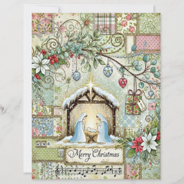 Lámina Papel de manualidades de Navidad Natividad
