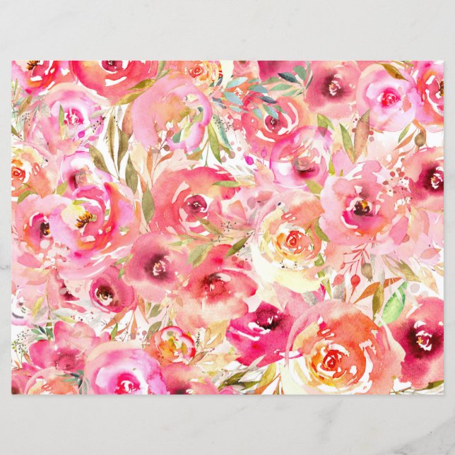 Lámina Papel de miniaturas de primavera rosada (Anverso)