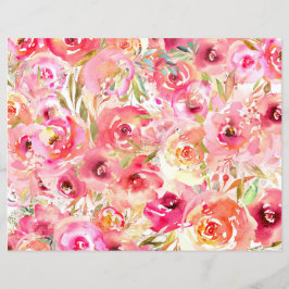 Lámina Papel de miniaturas de primavera rosada