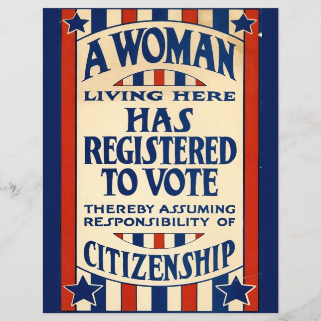 Lámina Papel de minigráfico de sufragette para mujeres de (Anverso)